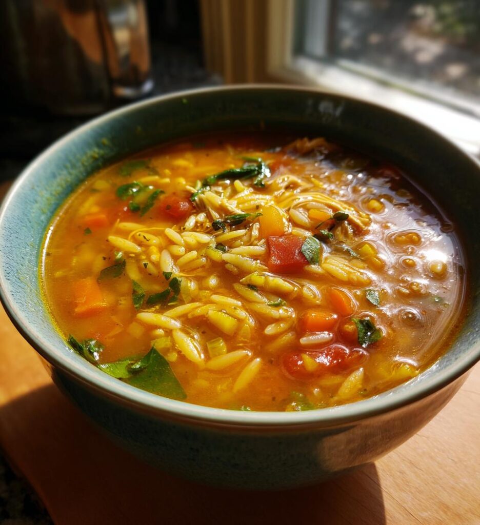 slow cooker chicken orzo soup recipe