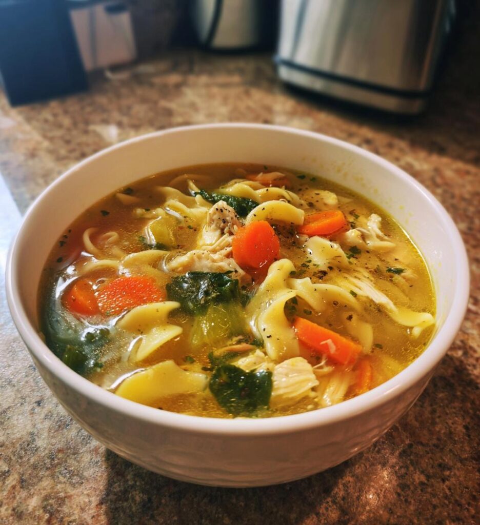 slow cooker chicken noodle soup recipe