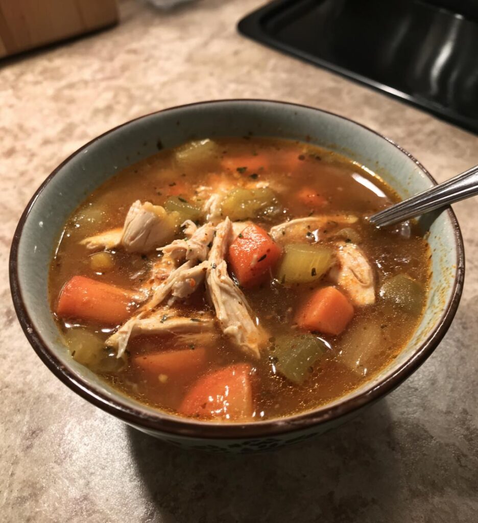 slow cooker chicken pot pie soup