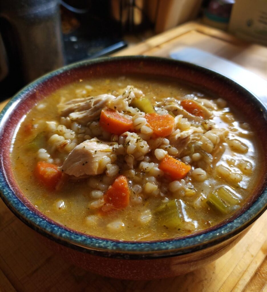 slow cooker chicken barley soup recipe