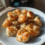 air fryer garlic butter scallops for summer dinner