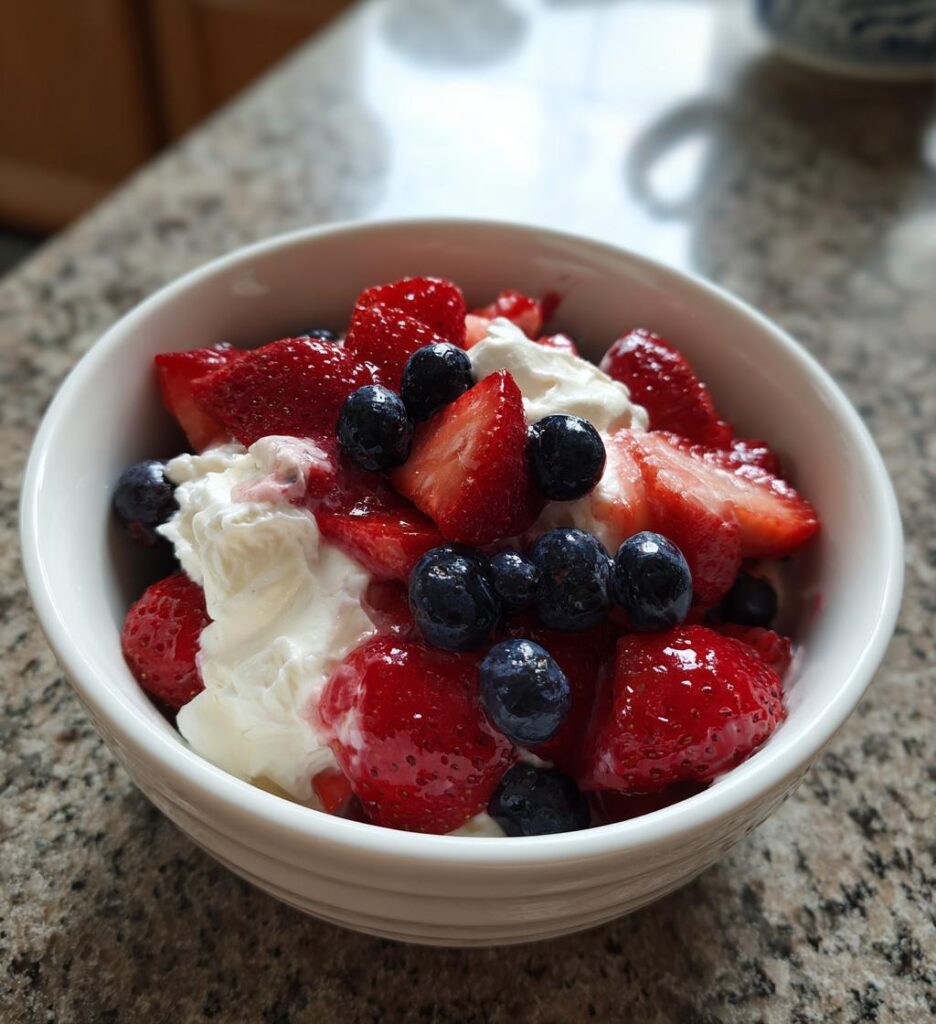 homemade red white and blue fruit salad recipe