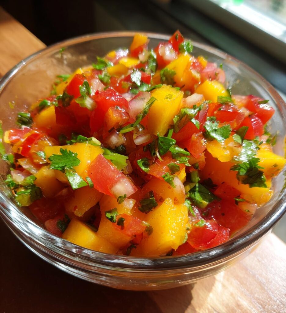 homemade peach salsa recipe for summer entertaining