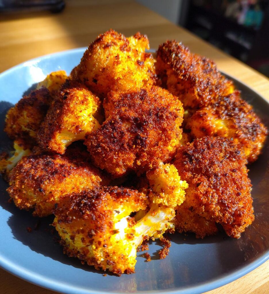 crispy air fryer buffalo cauliflower bites recipe