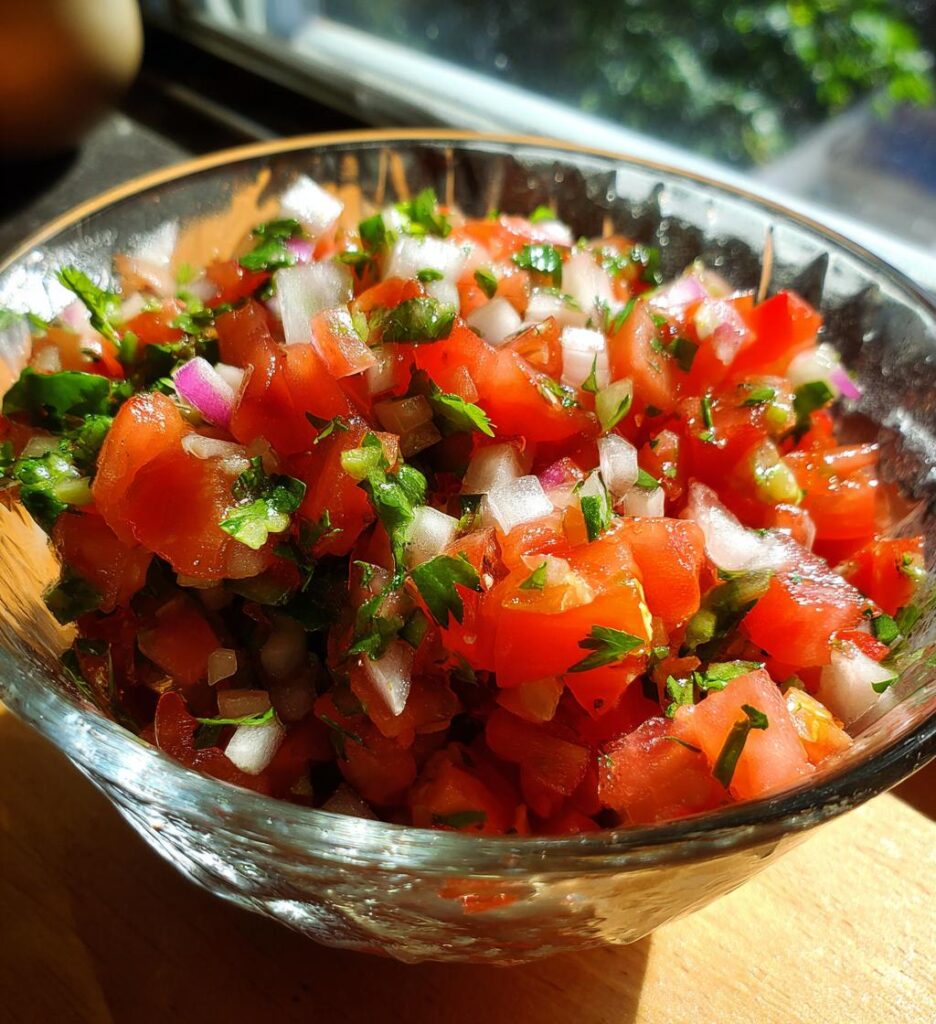 easy homemade pico de gallo for taco night
