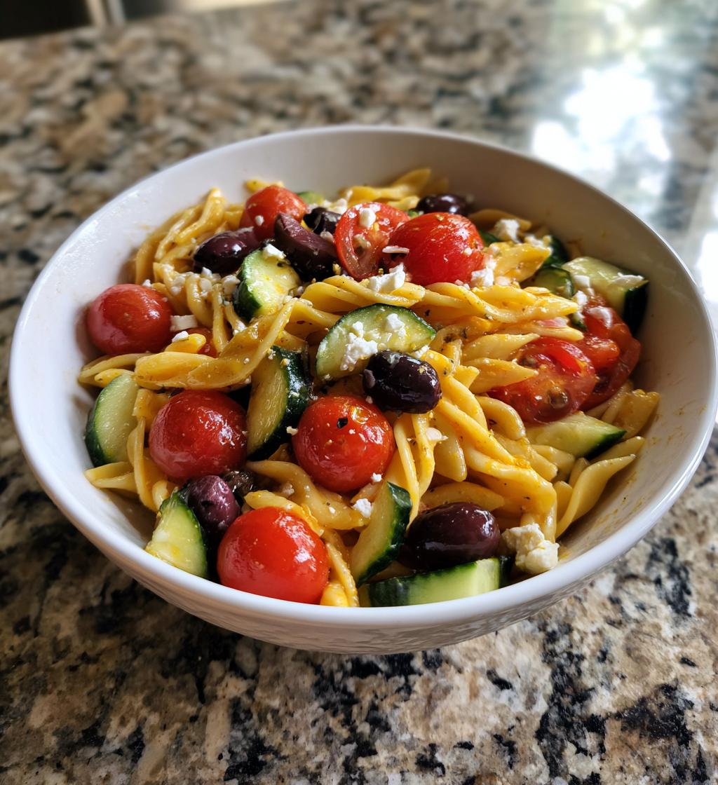 Easy Cold Greek Pasta Salad for Summer Cookouts – Delicious & Quick