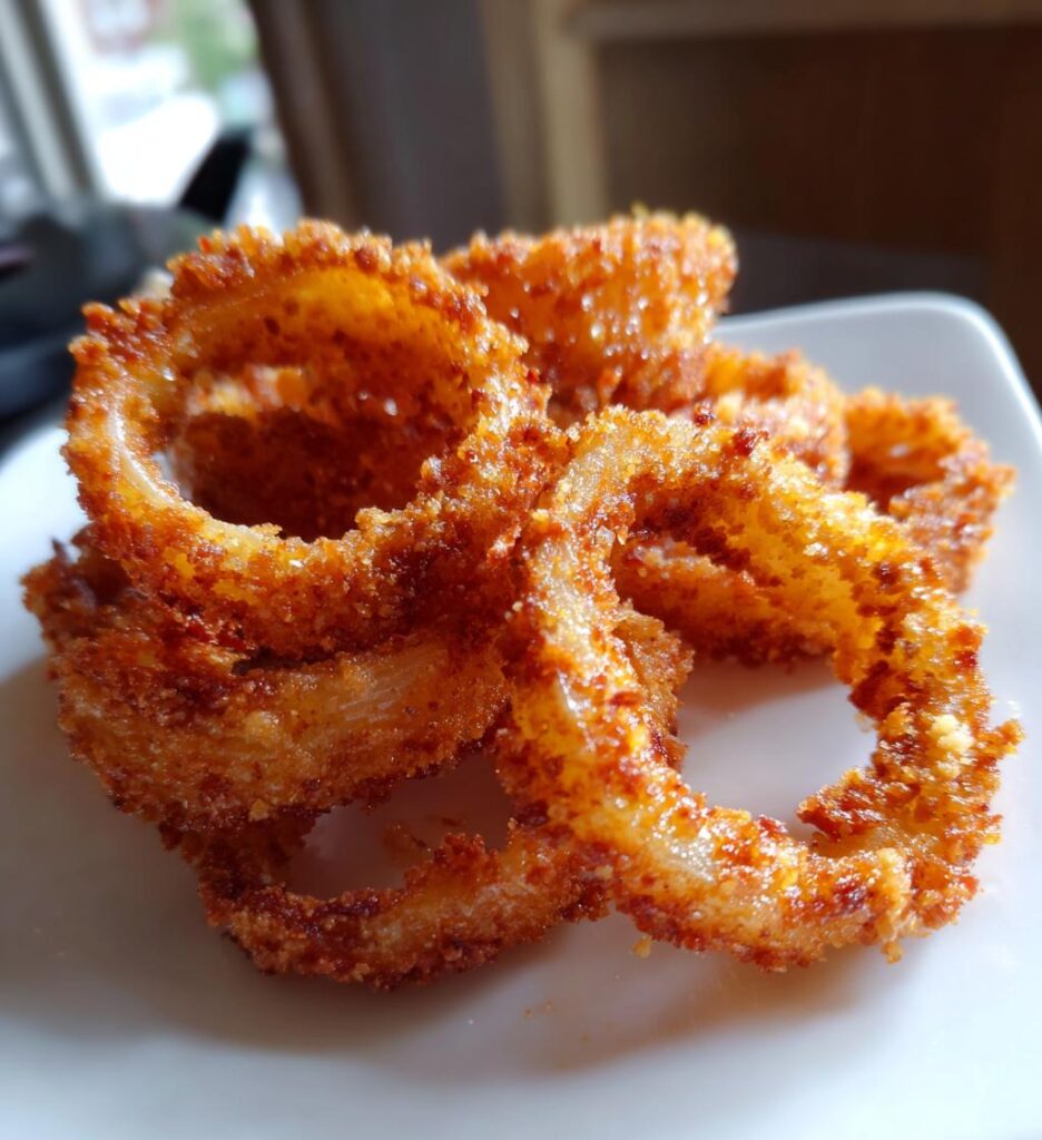 crispy air fryer onion rings for backyard BBQ